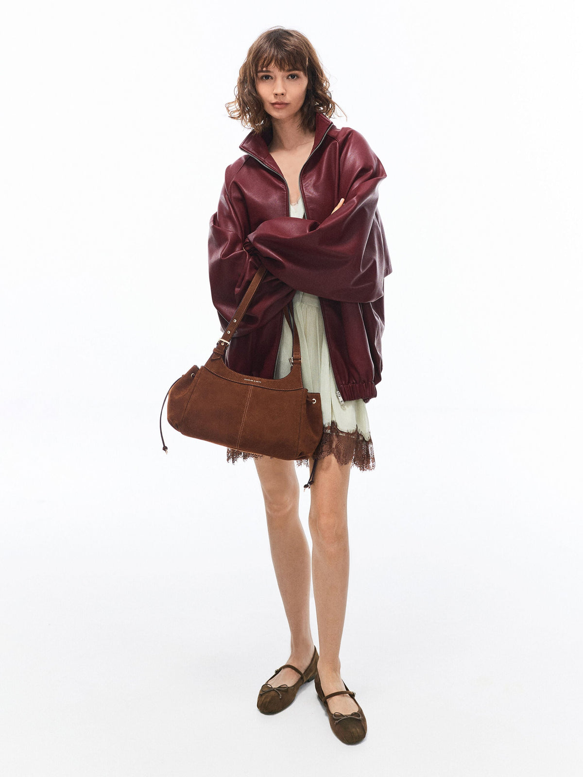Lillith Drawstring Tote Bag - Pecan Brown | CHARLES & KEITH