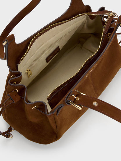 Lillith Drawstring Tote Bag - Pecan Brown | CHARLES & KEITH