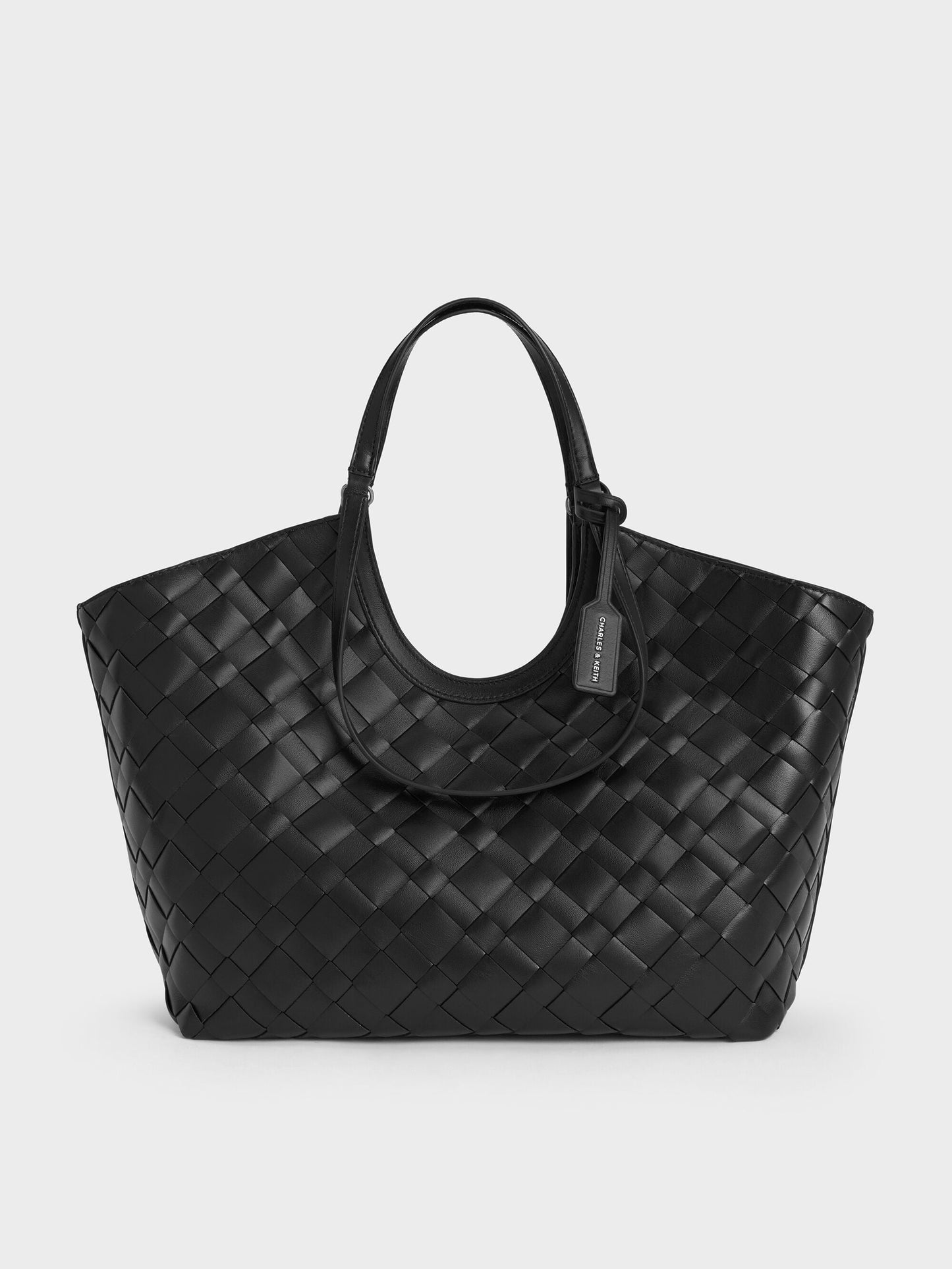Ivette Woven Tote Bag - Noir | CHARLES & KEITH