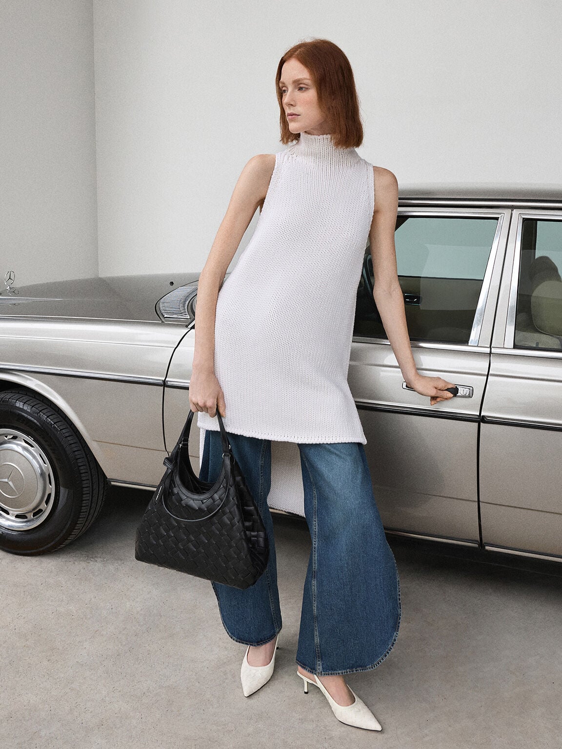 Ivette Woven Tote Bag - Noir | CHARLES & KEITH