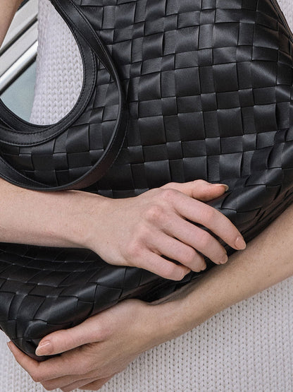 Ivette Woven Tote Bag - Noir | CHARLES & KEITH