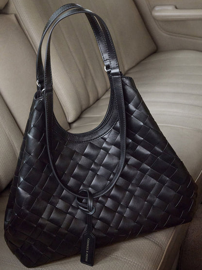Ivette Woven Tote Bag - Noir | CHARLES & KEITH