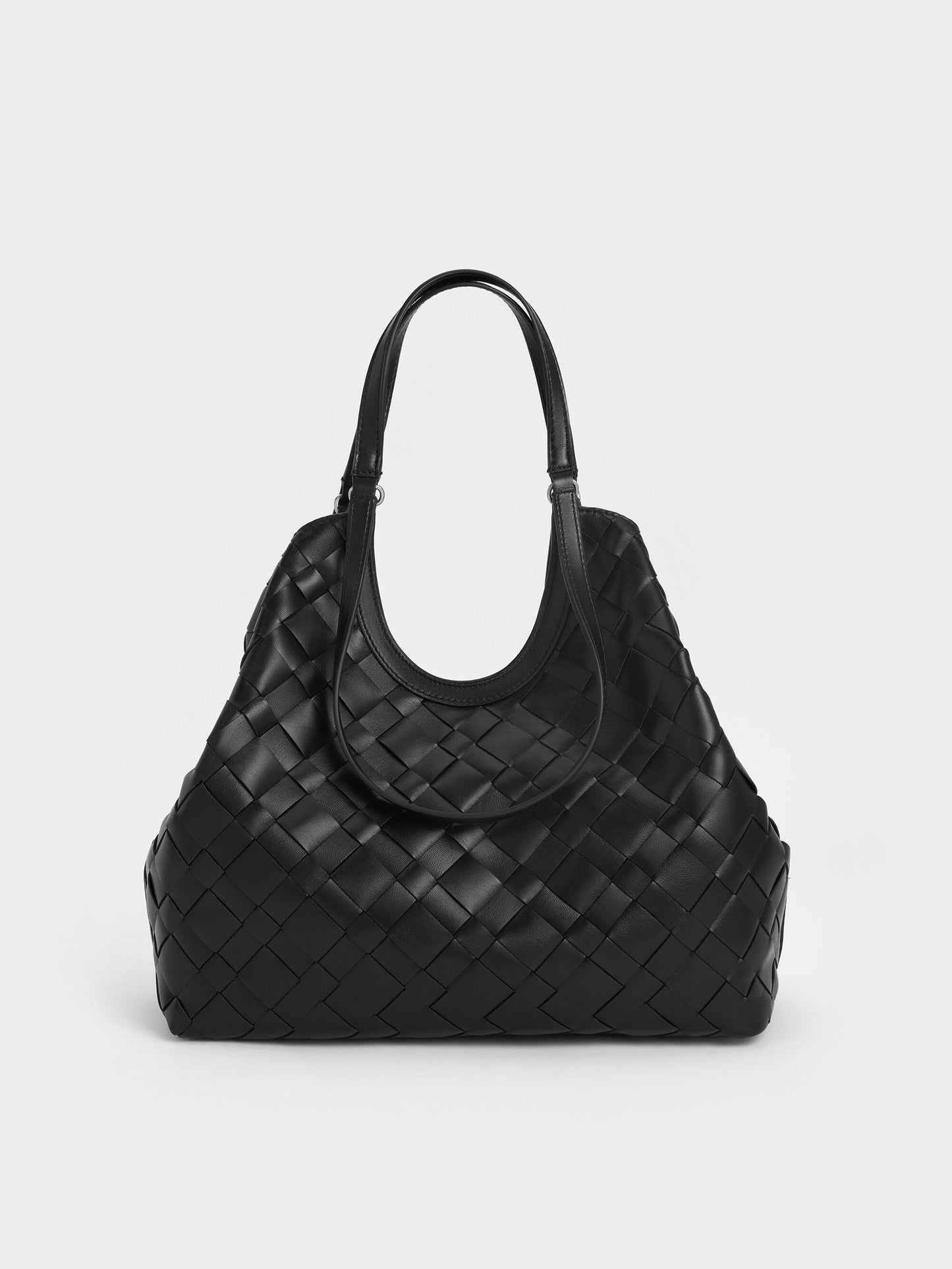 Ivette Woven Tote Bag - Noir | CHARLES & KEITH