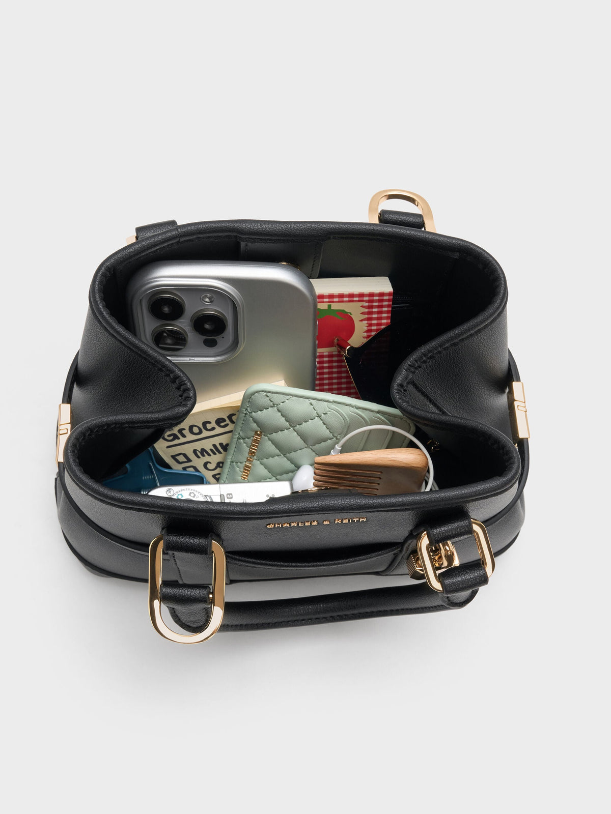 Mini Scottie Tote Bag - Black | CHARLES & KEITH