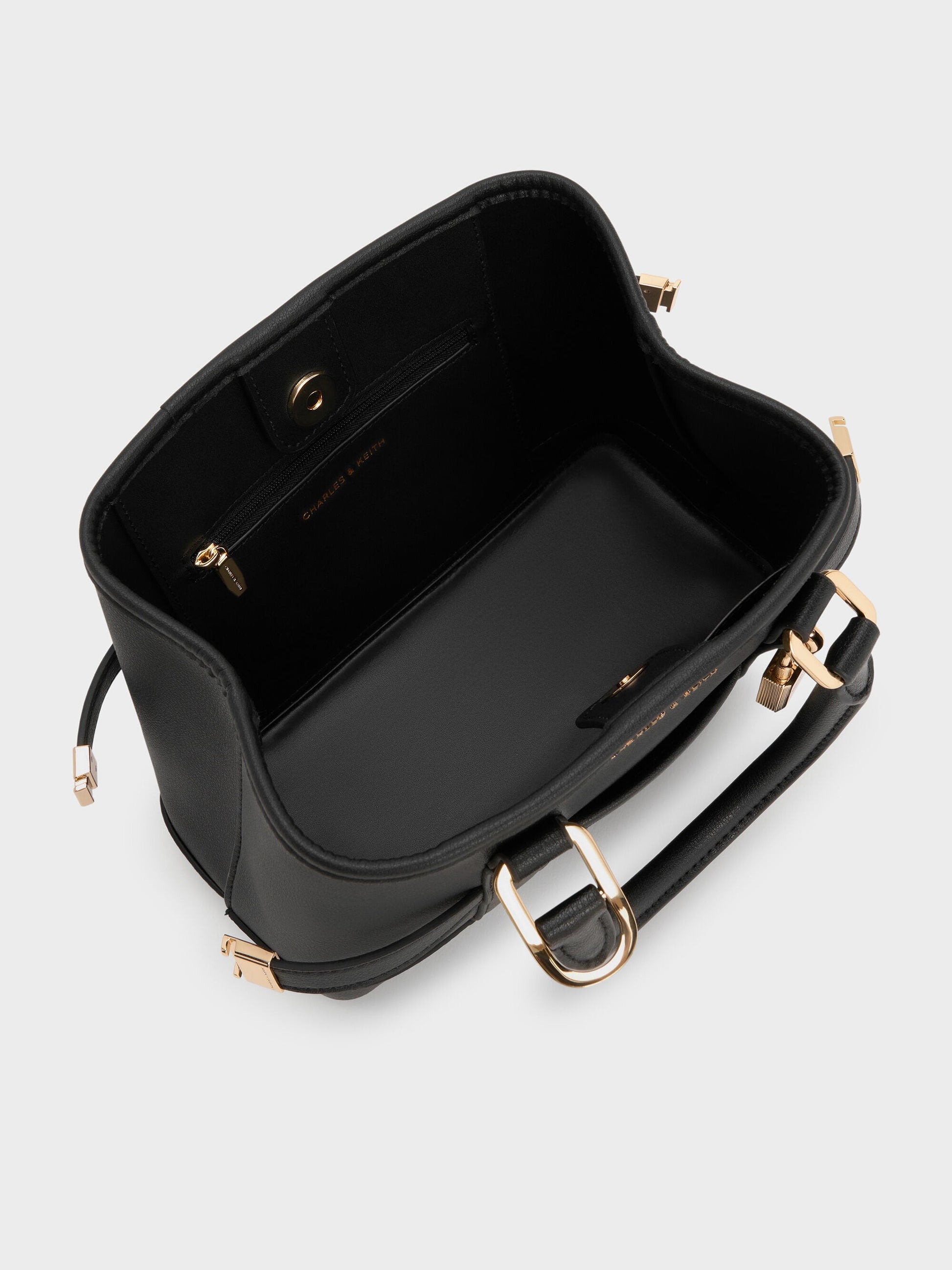 Mini Scottie Tote Bag - Black | CHARLES & KEITH