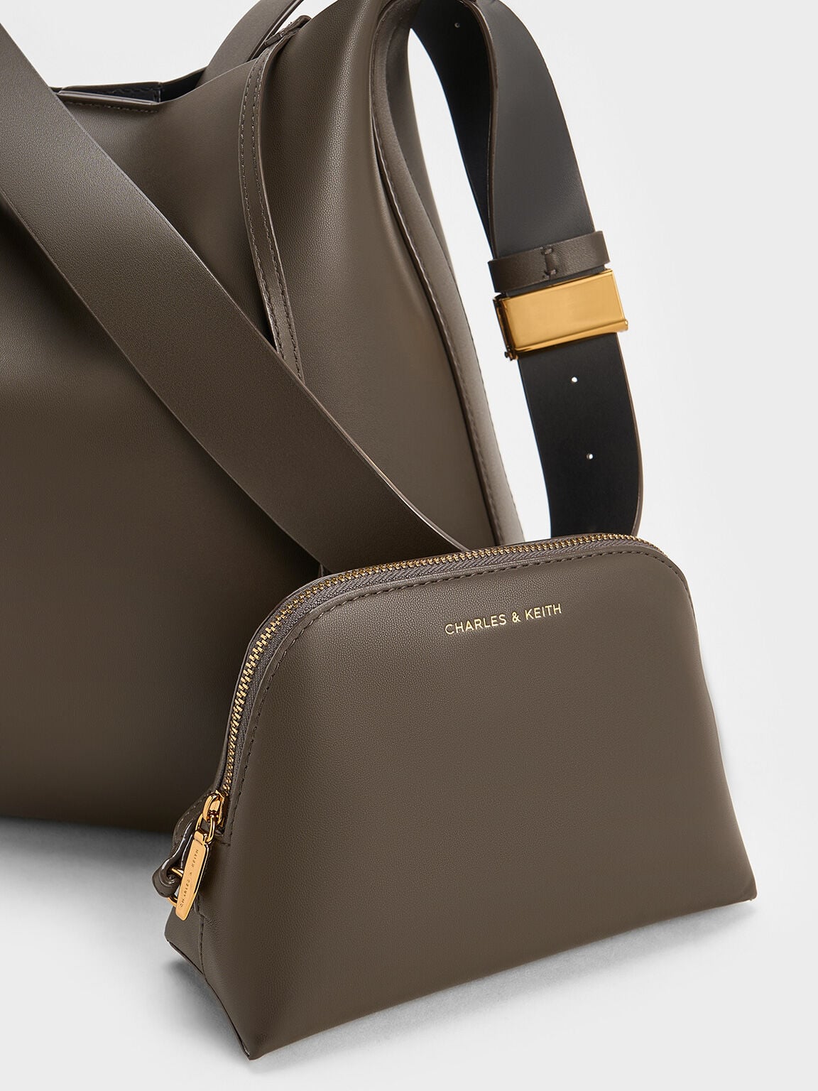Edna Tote Bag - Dark Moss | CHARLES & KEITH