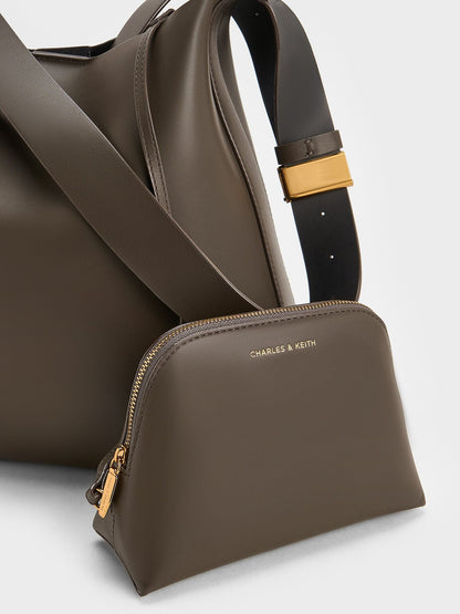 Edna Tote Bag - Dark Moss | CHARLES & KEITH
