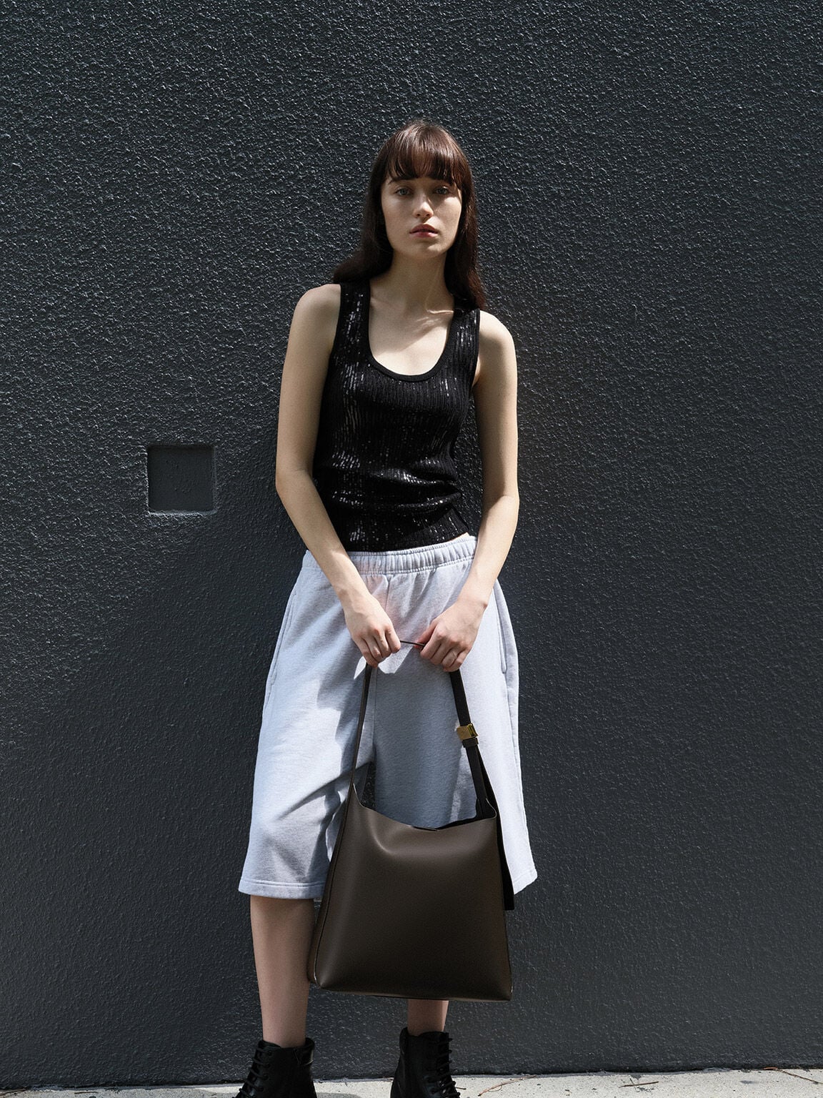 Edna Tote Bag - Dark Moss | CHARLES & KEITH
