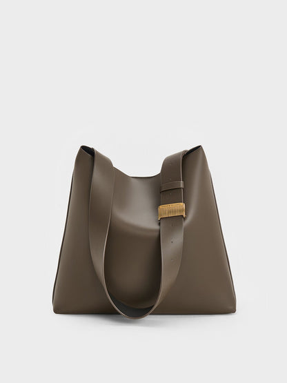 Edna Tote Bag - Dark Moss | CHARLES & KEITH