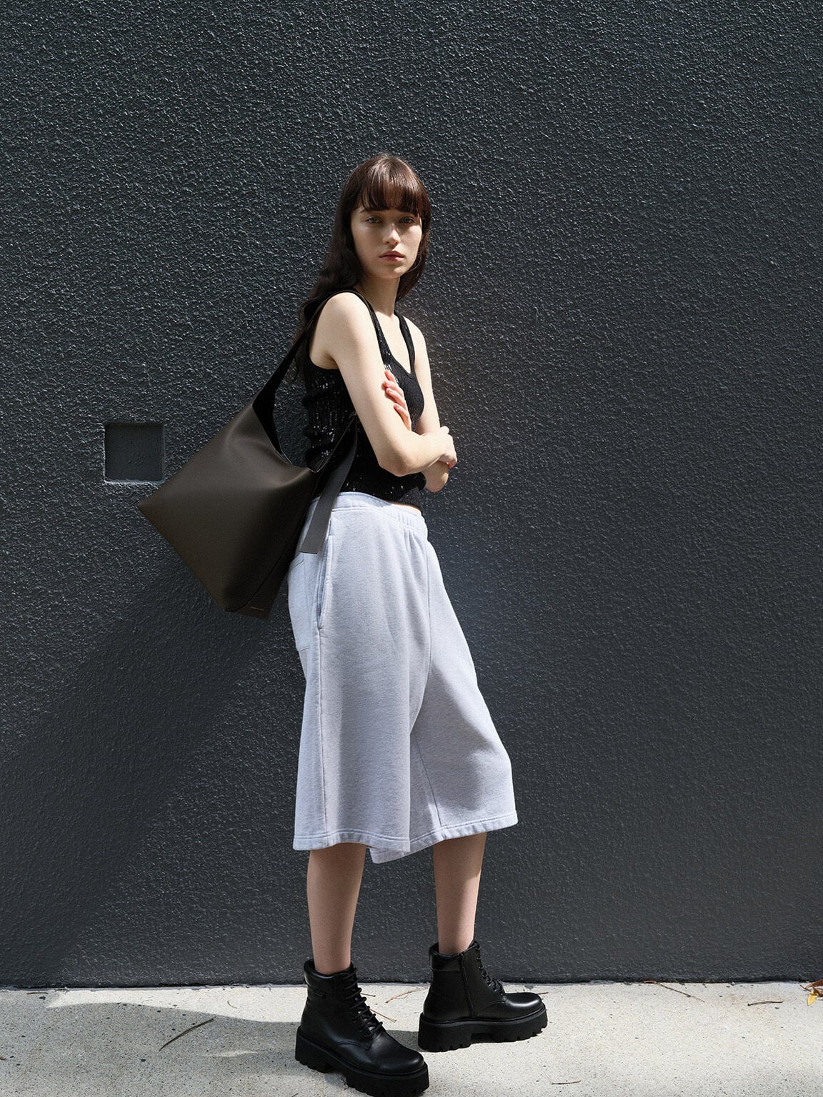 Edna Tote Bag - Dark Moss | CHARLES & KEITH