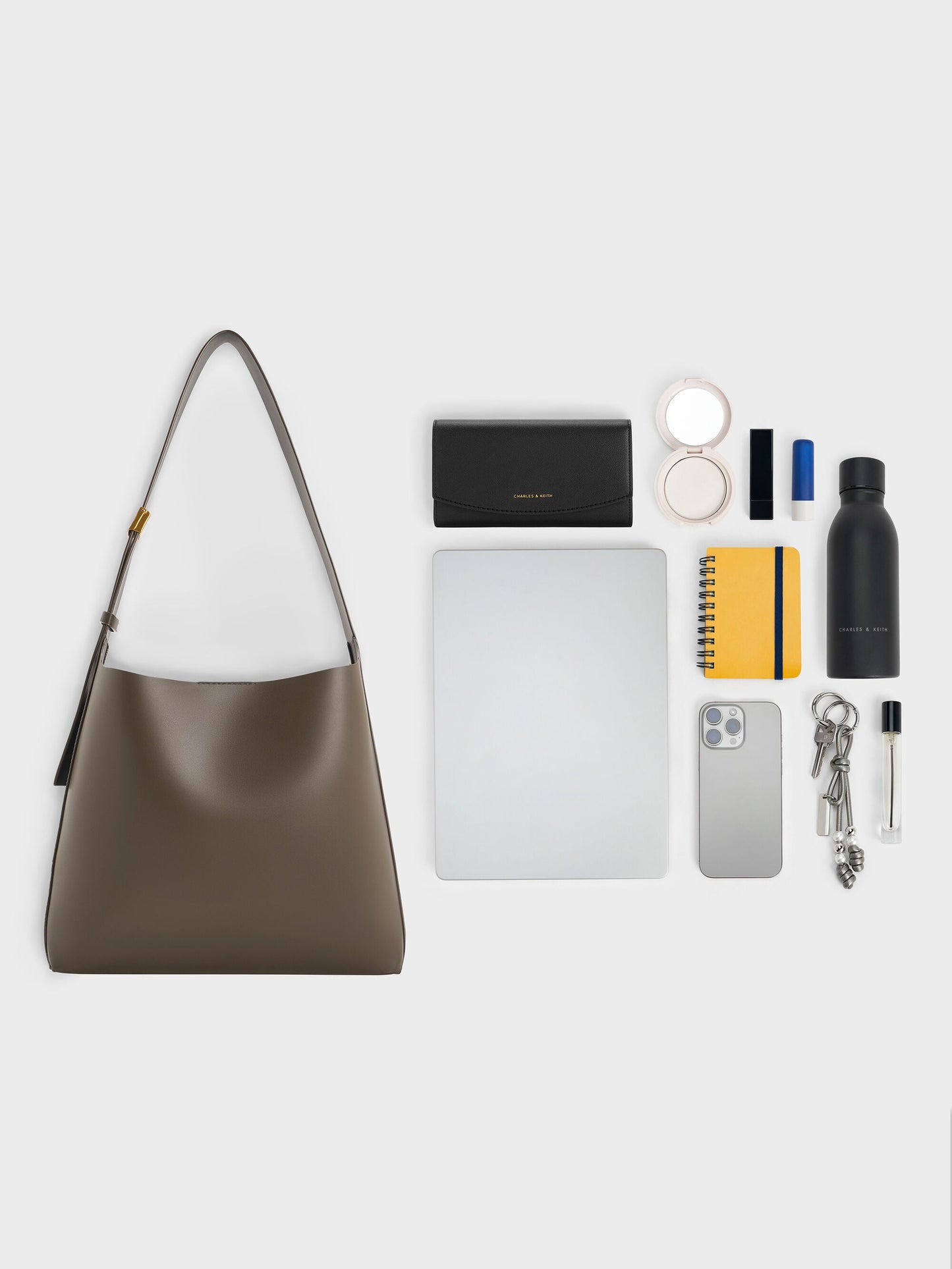 Edna Tote Bag - Dark Moss | CHARLES & KEITH