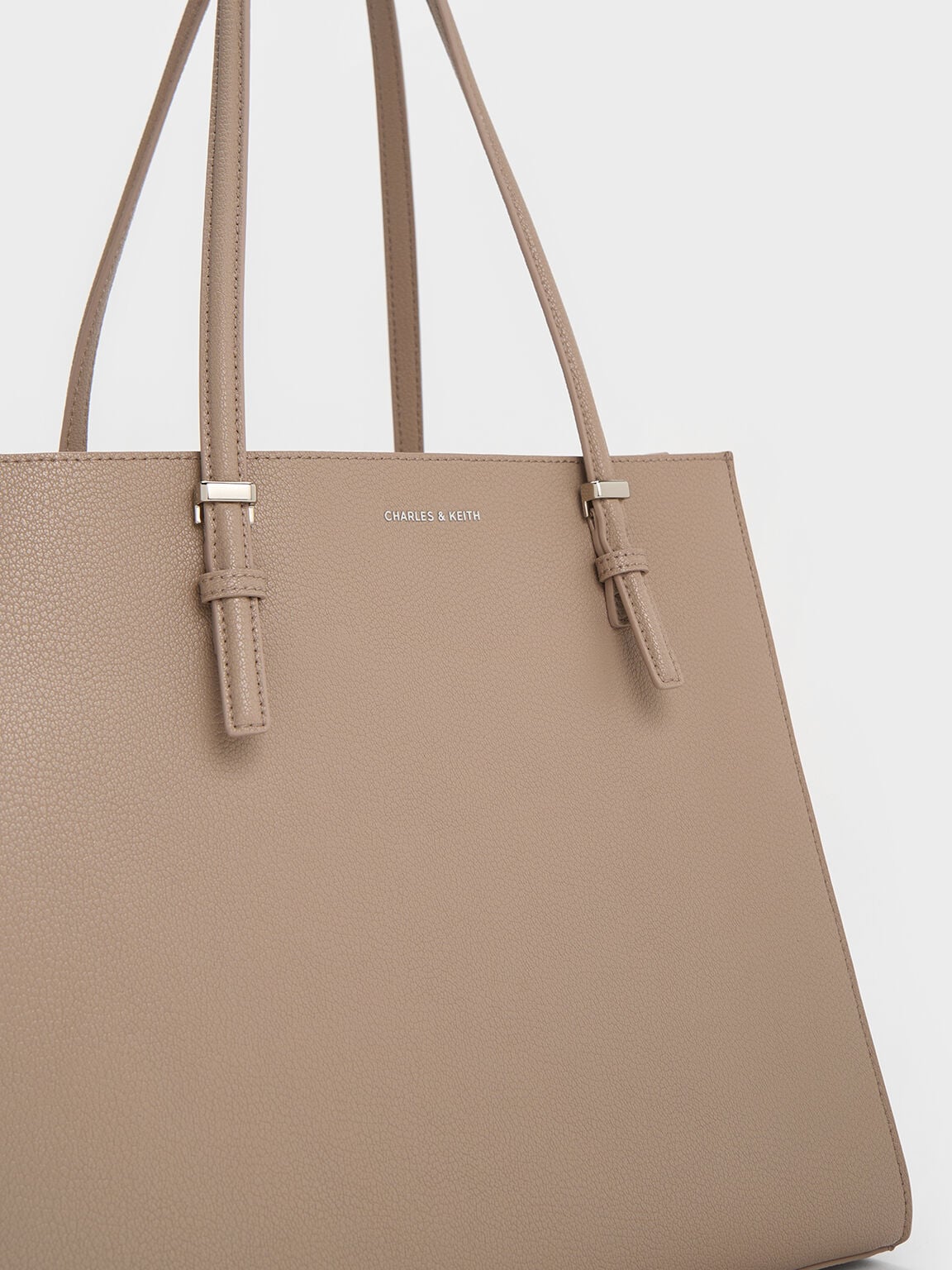 Sansa Tote Bag - Taupe | CHARLES & KEITH