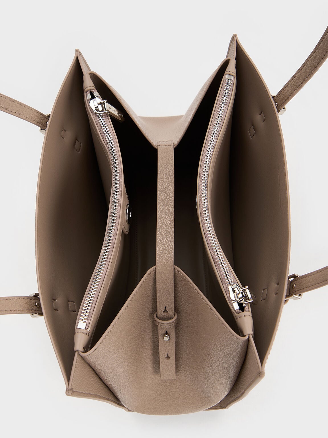 Sansa Tote Bag - Taupe | CHARLES & KEITH