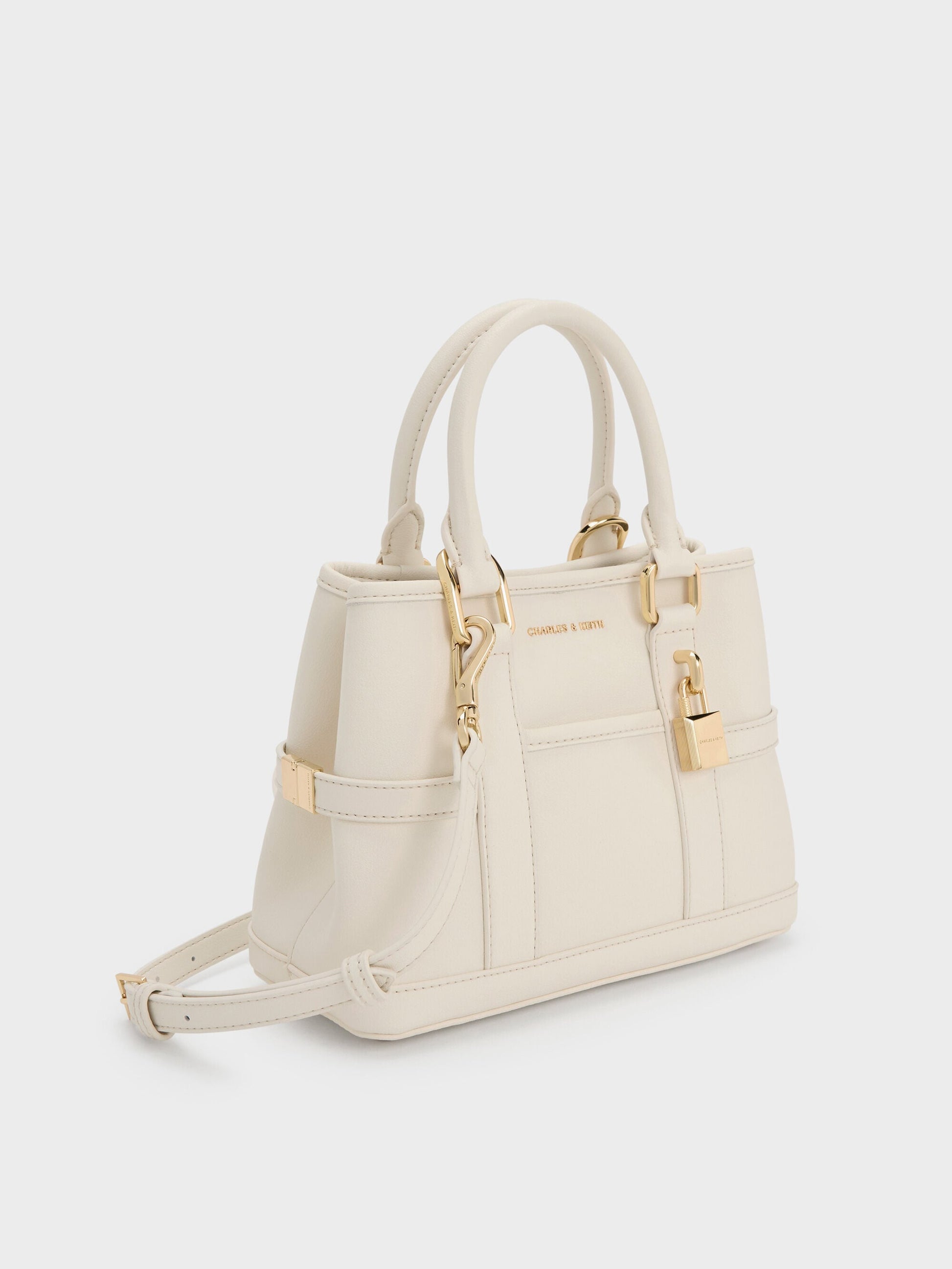 Mini Scottie Tote Bag - Cream | CHARLES & KEITH
