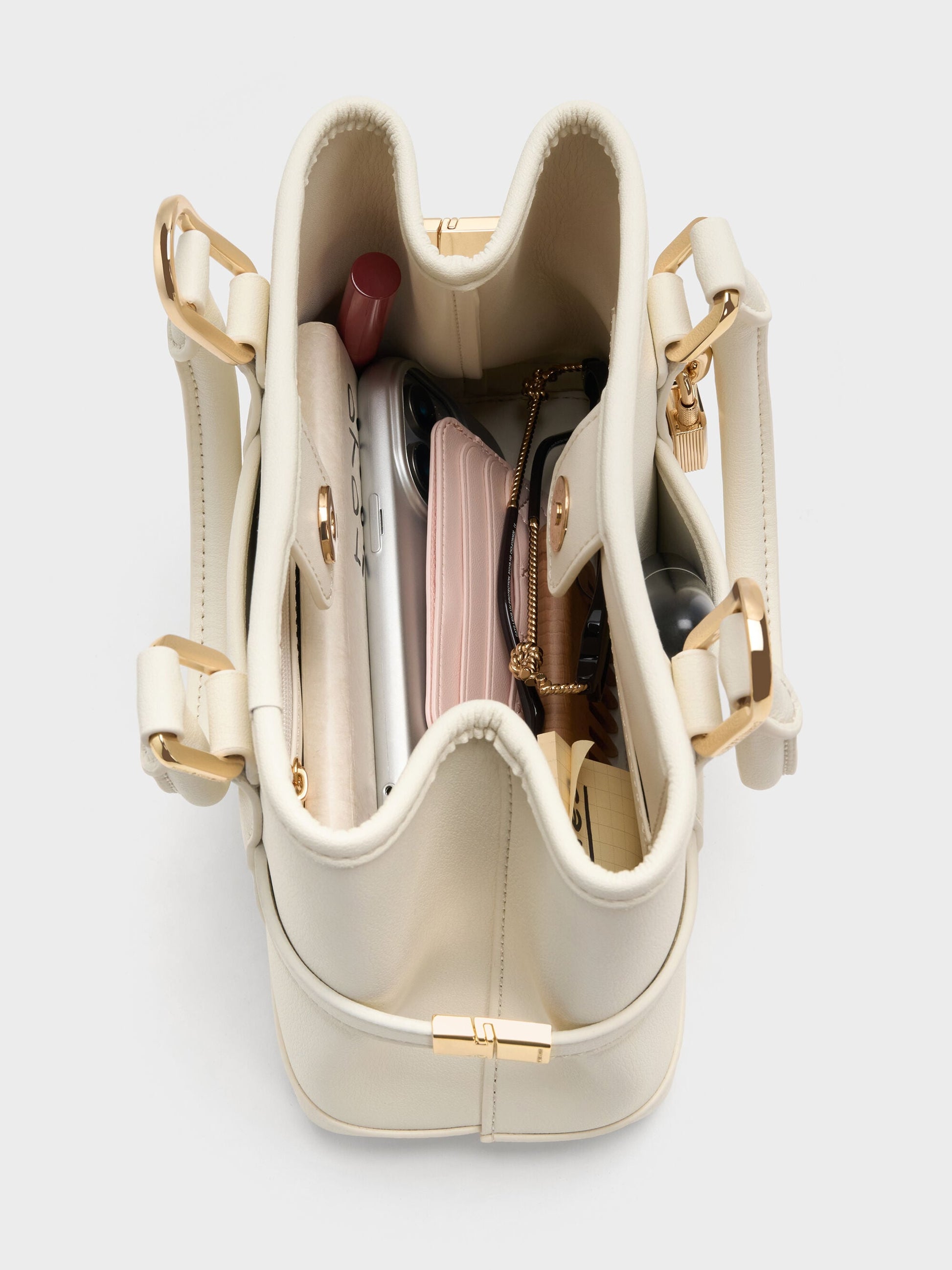 Mini Scottie Tote Bag - Cream | CHARLES & KEITH