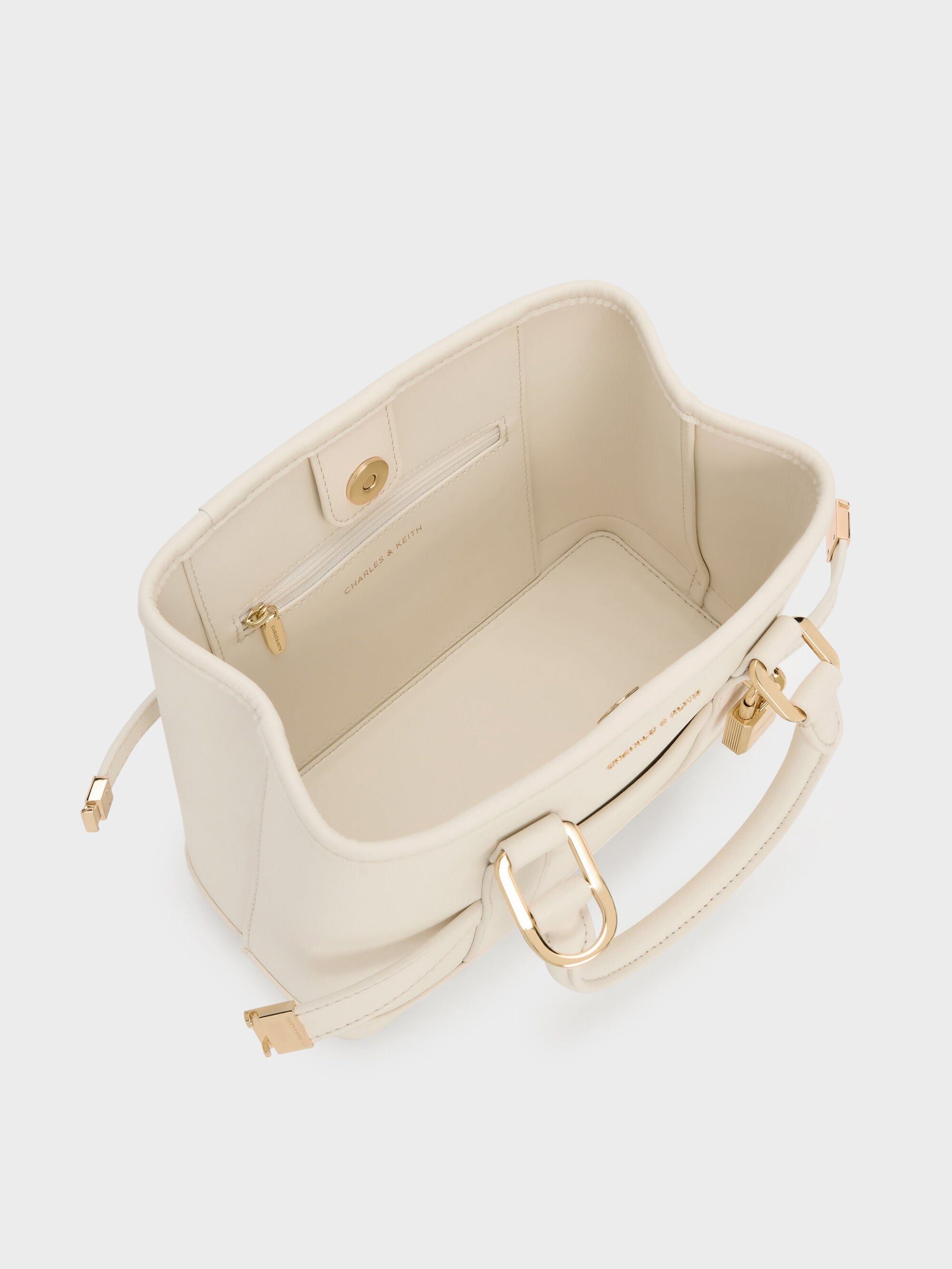 Mini Scottie Tote Bag - Cream | CHARLES & KEITH