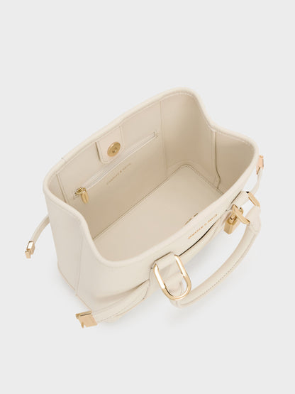 Mini Scottie Tote Bag - Cream | CHARLES & KEITH