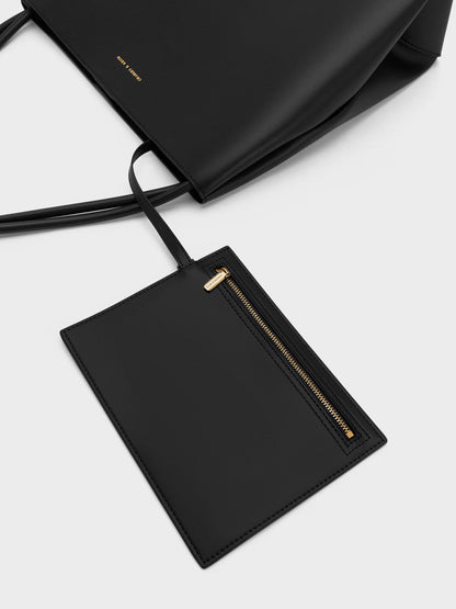 Leia Tote Bag - Black | CHARLES & KEITH