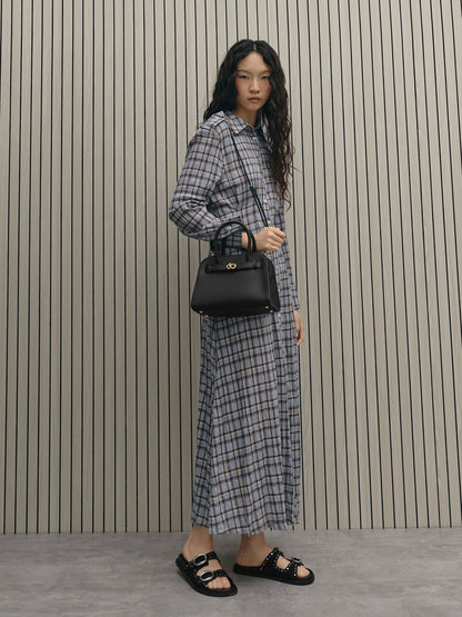Aubrielle Belted Tote Bag - Black | CHARLES & KEITH