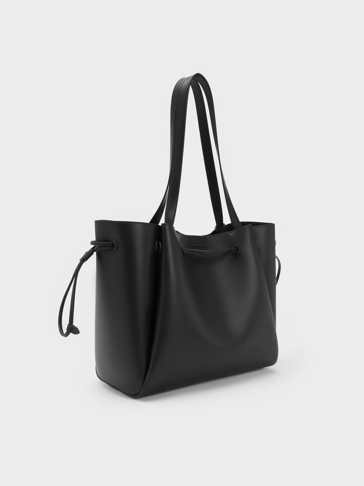 Hanya Drawstring Tote Bag - Jet Black | CHARLES & KEITH