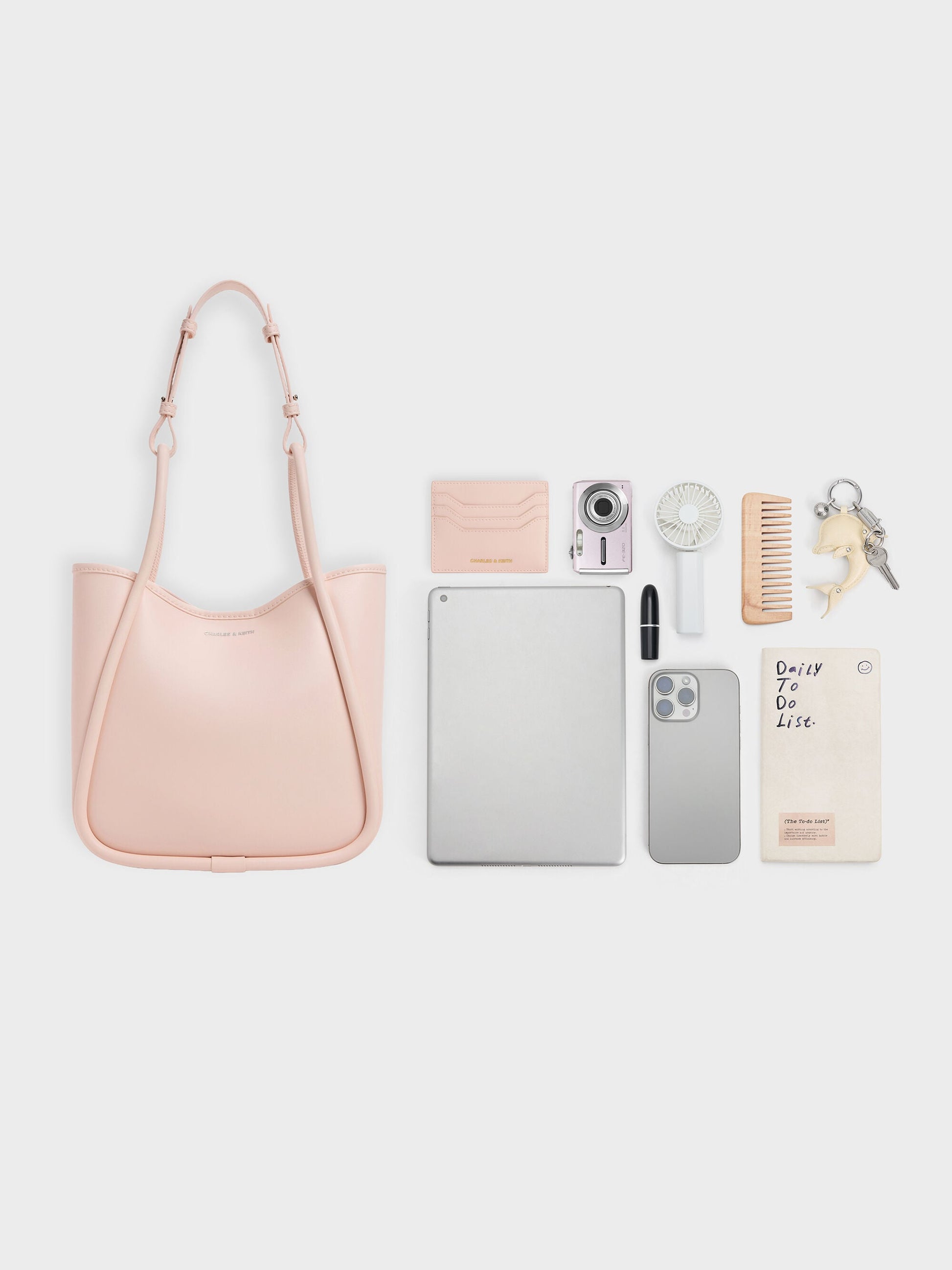 Mini Lyla Tubular Tote Bag - Soft Pink | CHARLES & KEITH