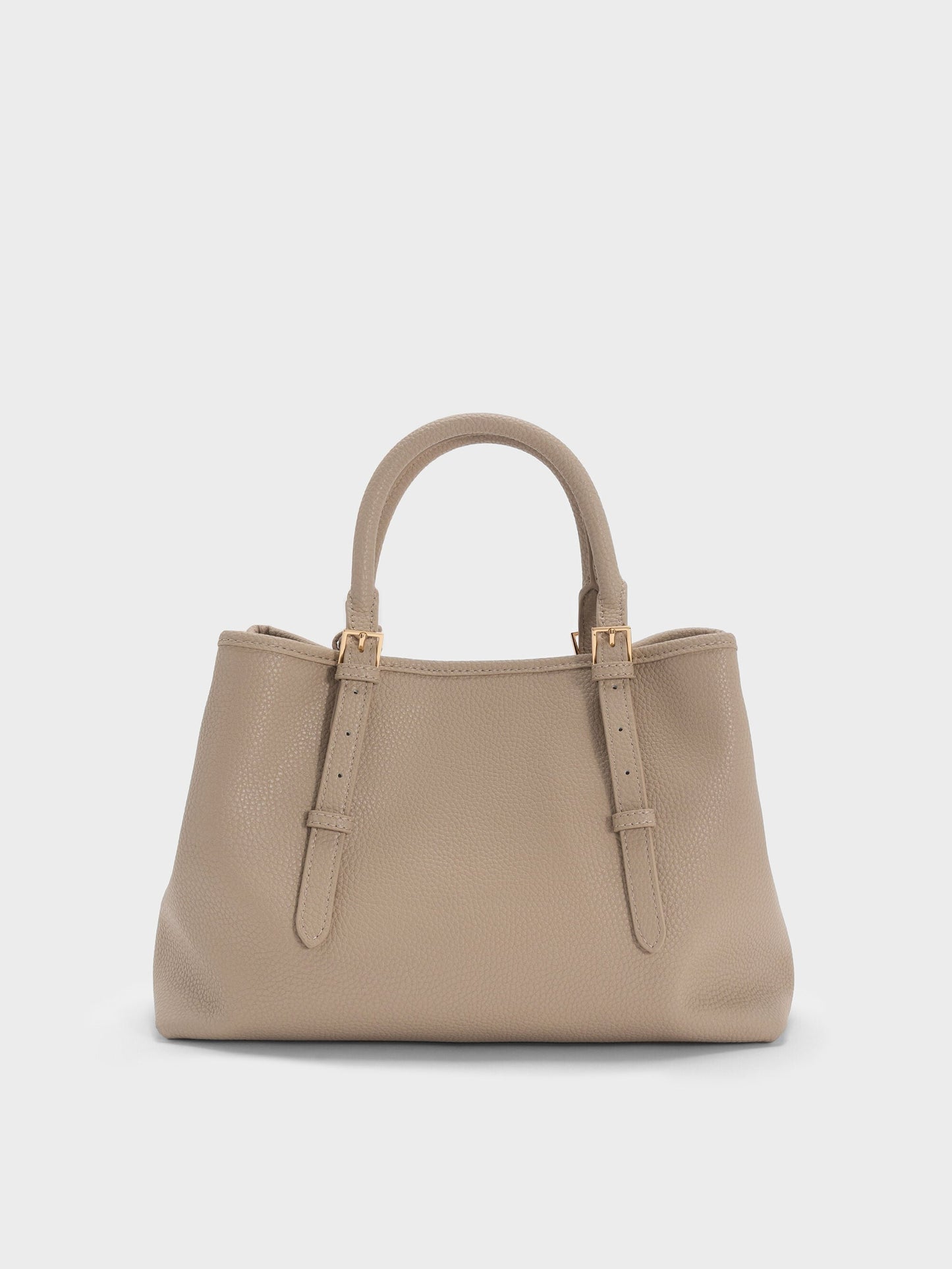 Baral Bead-Charm Tote Bag - Taupe | CHARLES & KEITH