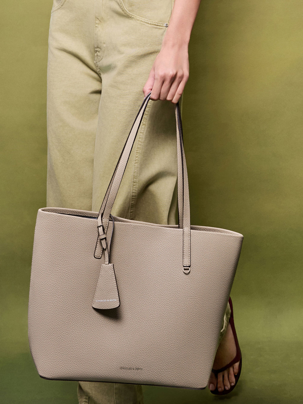 Beryl Tote Bag - Taupe | CHARLES & KEITH