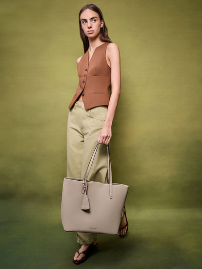 Beryl Tote Bag - Taupe | CHARLES & KEITH