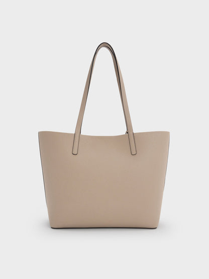 Beryl Tote Bag - Taupe | CHARLES & KEITH