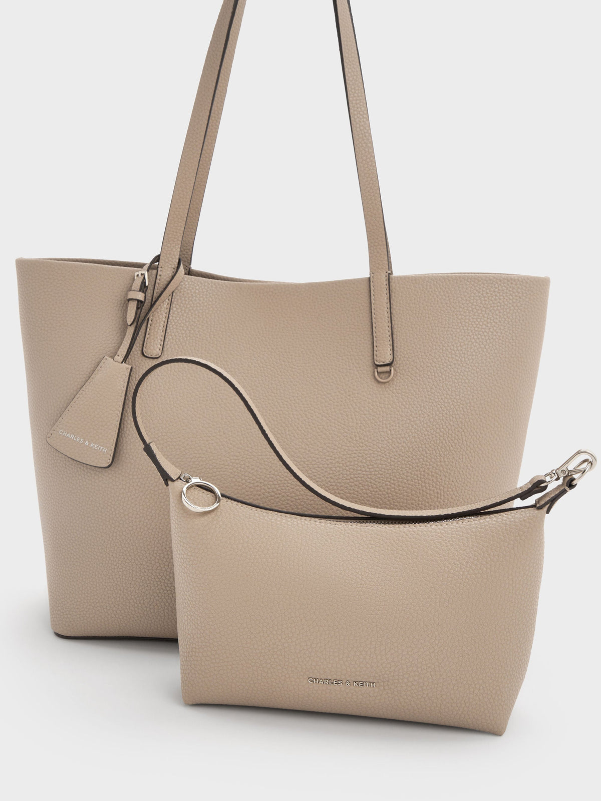Beryl Tote Bag - Taupe | CHARLES & KEITH