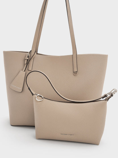 Beryl Tote Bag - Taupe | CHARLES & KEITH
