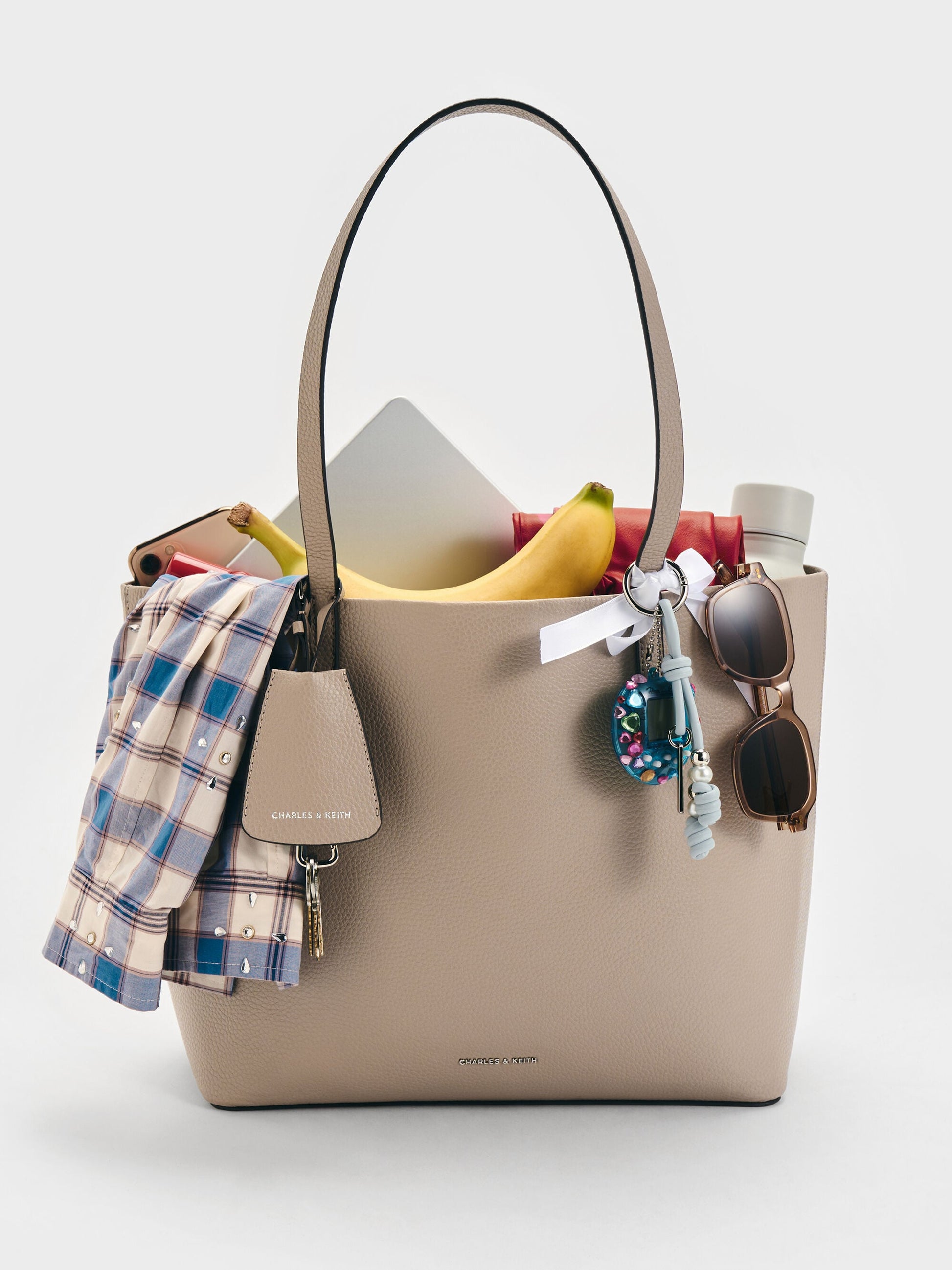 Beryl Tote Bag - Taupe | CHARLES & KEITH