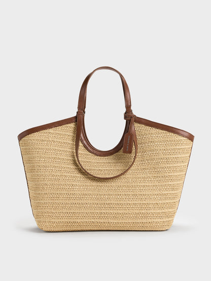 Ivette Raffia Woven Tote Bag - Multi | CHARLES & KEITH