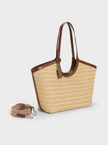 Ivette Raffia Woven Tote Bag - Multi | CHARLES & KEITH