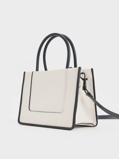 Mini Daylla Tote Bag - Cream | CHARLES & KEITH