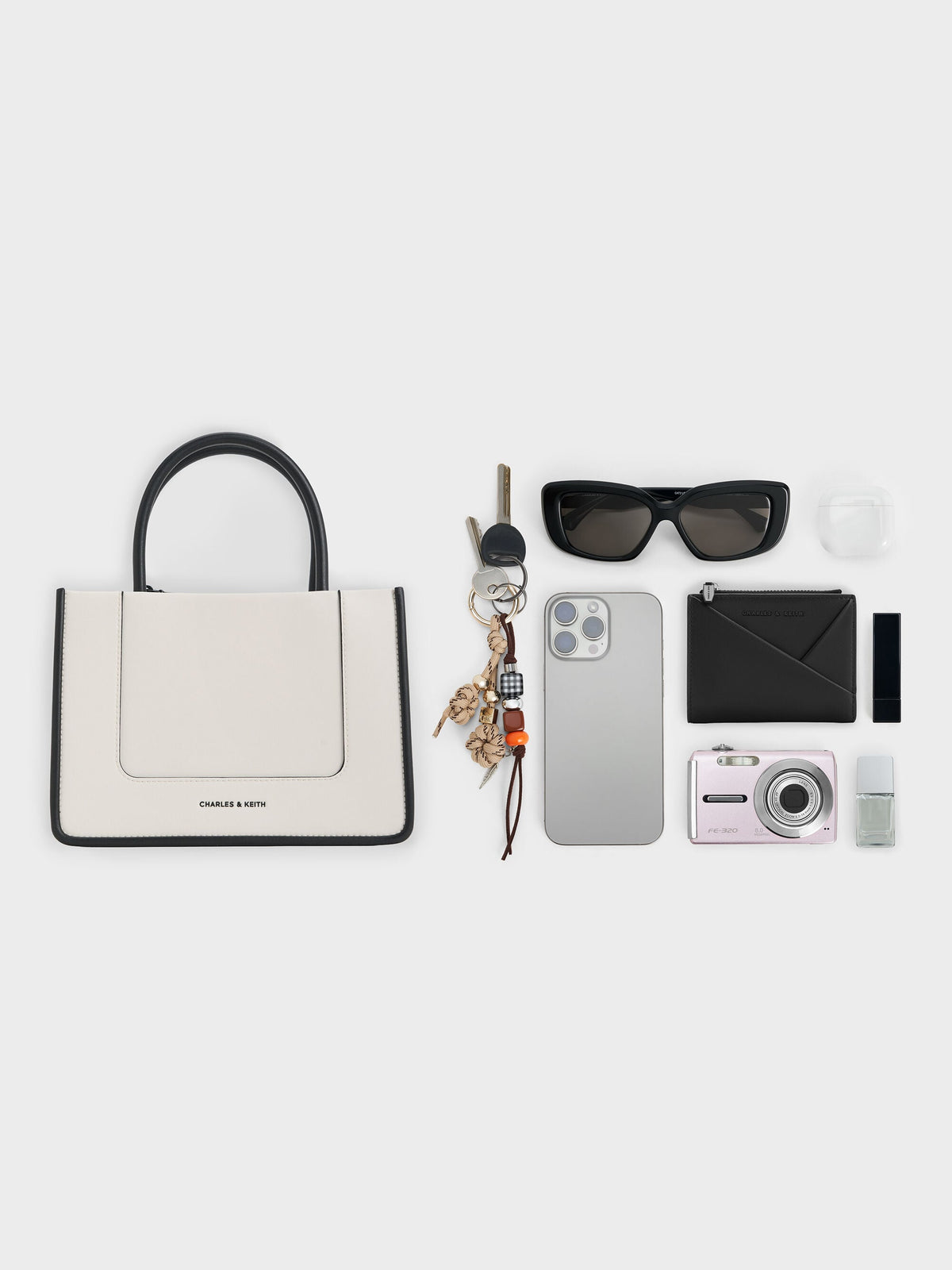 Mini Daylla Tote Bag - Cream | CHARLES & KEITH