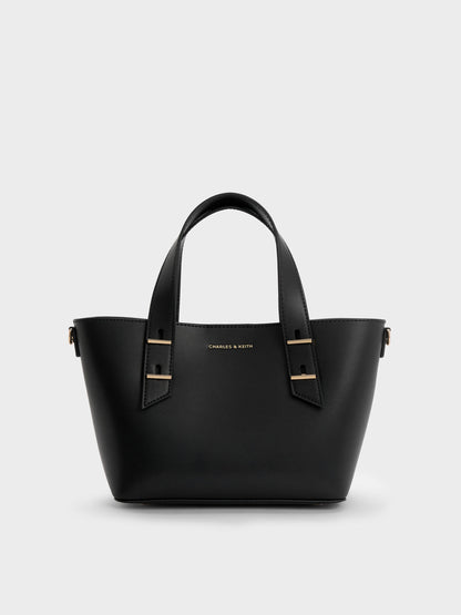 Mini Shania Tote Bag - Black | CHARLES & KEITH