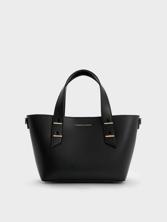 Mini Shania Tote Bag - Black | CHARLES & KEITH