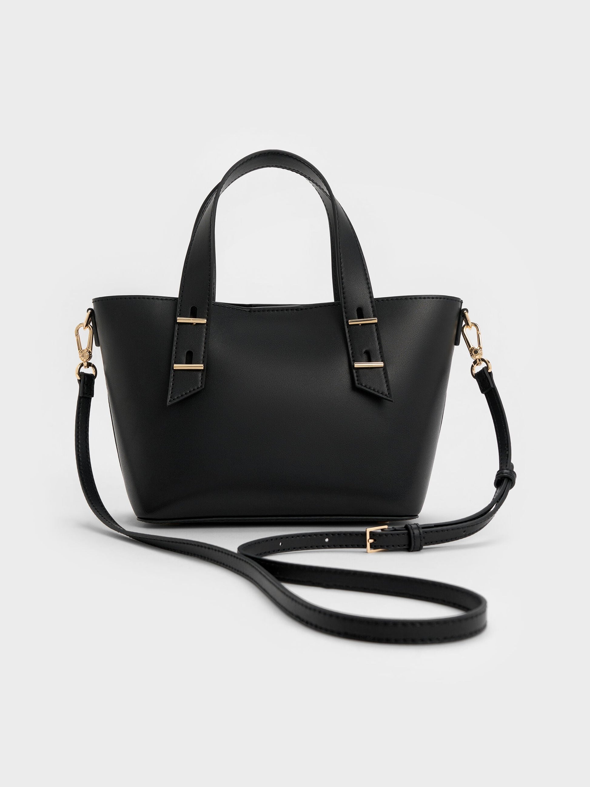 Mini Shania Tote Bag - Black | CHARLES & KEITH
