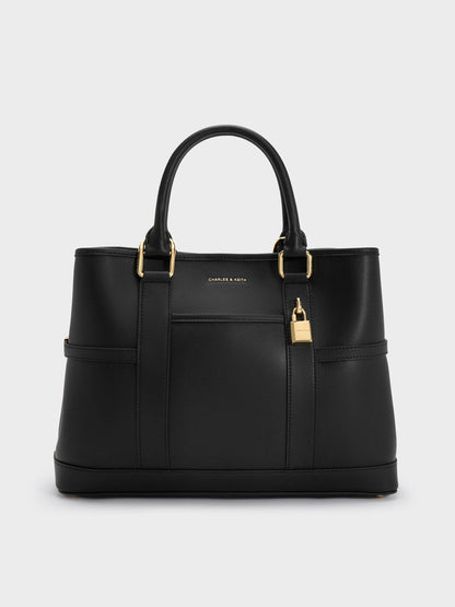 Scottie Tote Bag - Black | CHARLES & KEITH