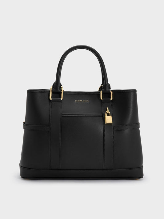 Scottie Tote Bag - Black | CHARLES & KEITH