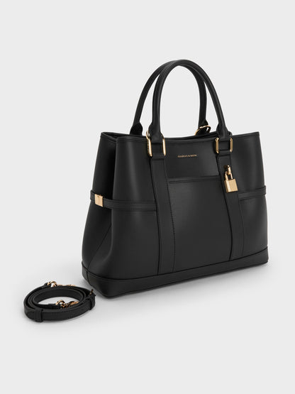Scottie Tote Bag - Black | CHARLES & KEITH