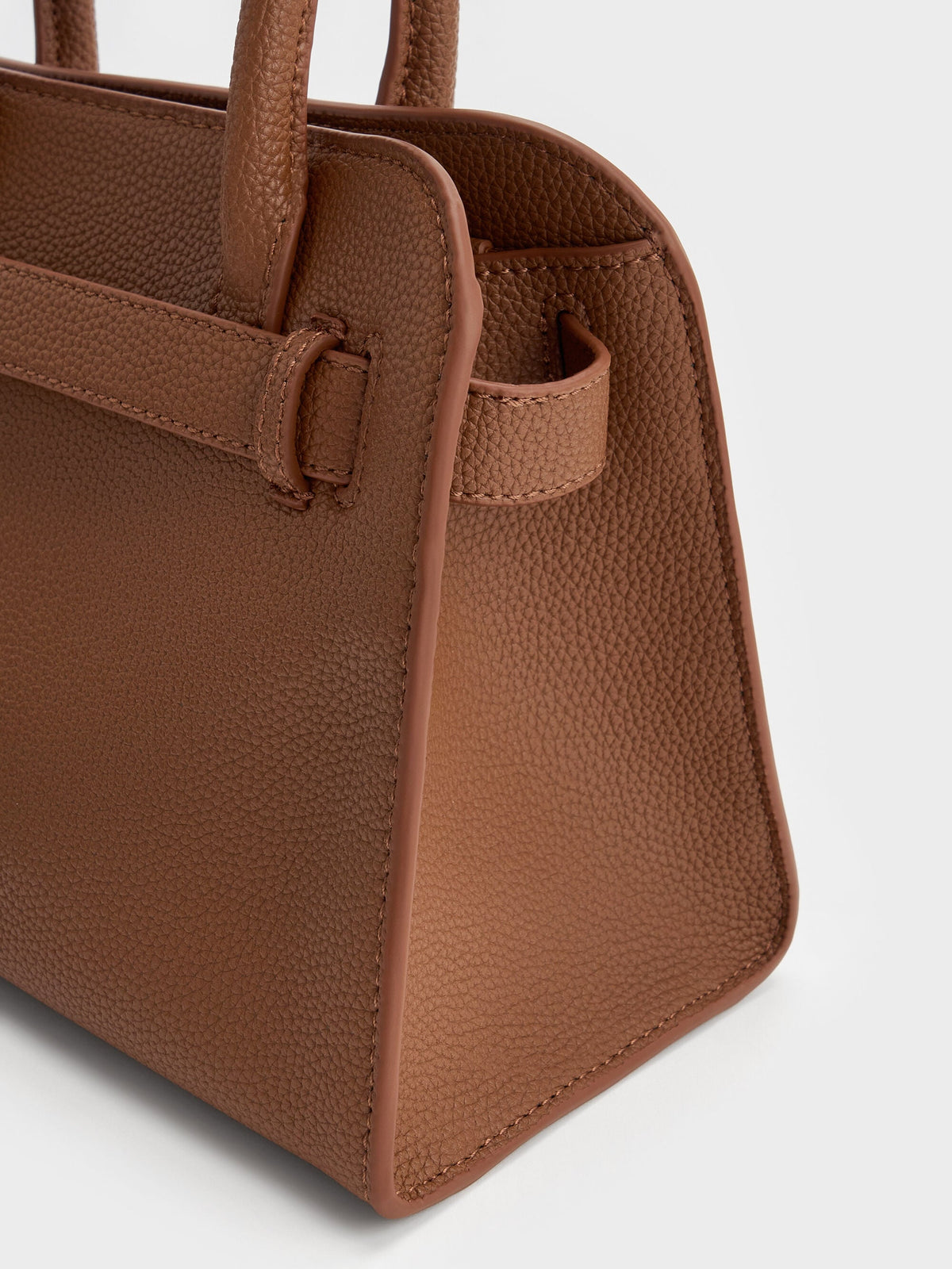 Aubrielle Belted Tote Bag - Chocolate | CHARLES & KEITH