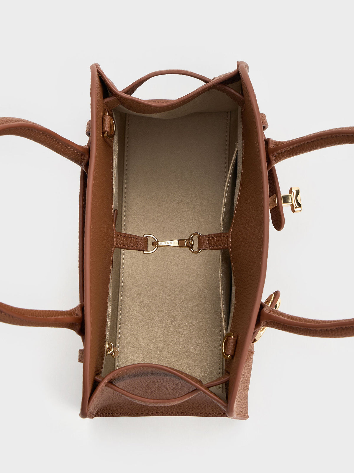 Aubrielle Belted Tote Bag - Chocolate | CHARLES & KEITH