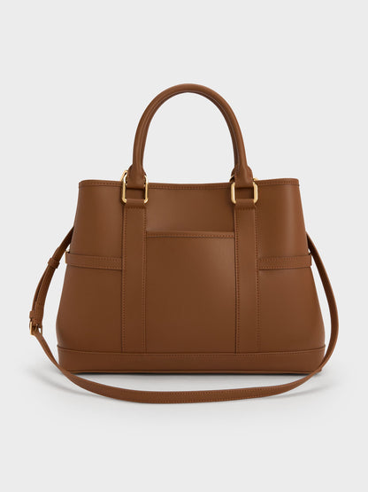 Scottie Tote Bag - Chocolate | CHARLES & KEITH