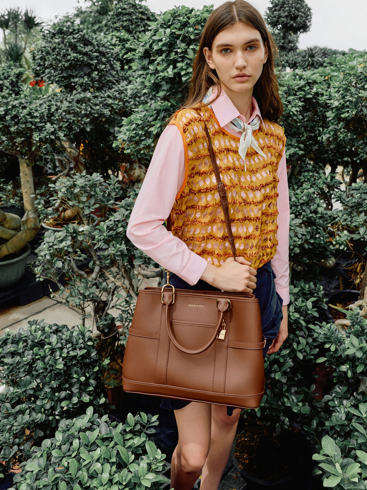 Scottie Tote Bag - Chocolate | CHARLES & KEITH