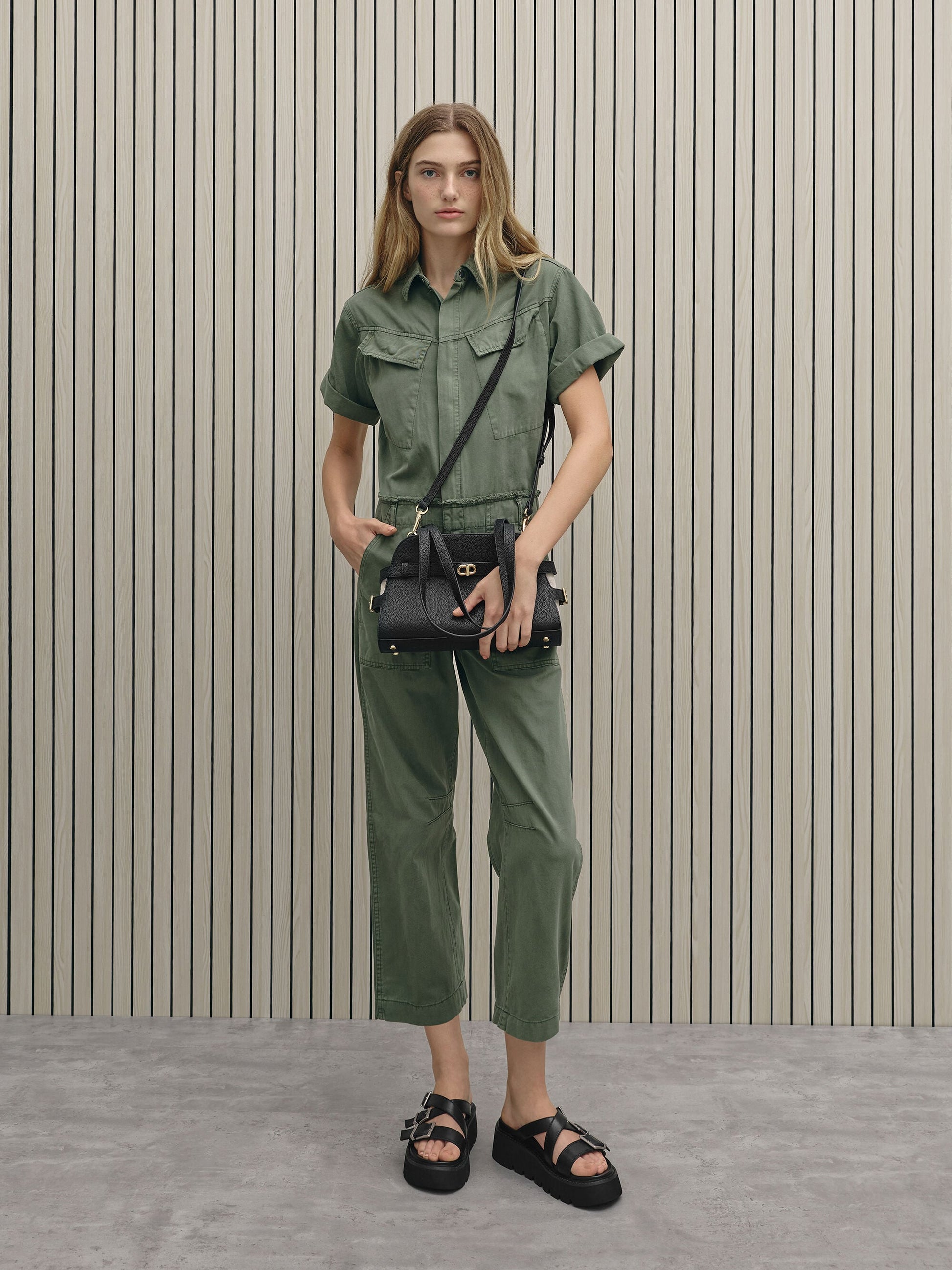 Aubrielle Belted Shoulder Bag - Black | CHARLES & KEITH