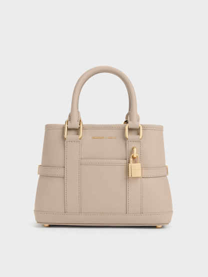 Mini Scottie Tote Bag - Taupe | CHARLES & KEITH