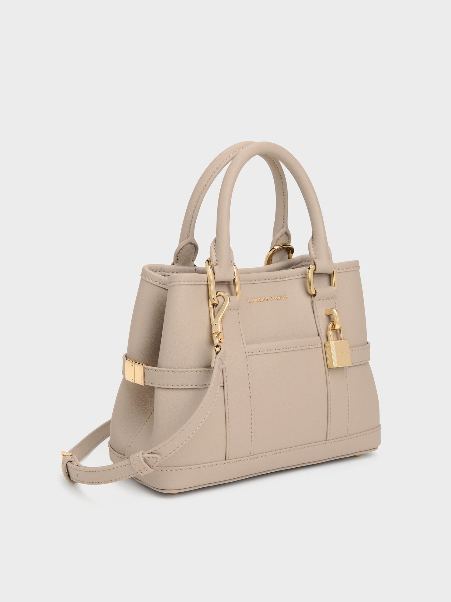Mini Scottie Tote Bag - Taupe | CHARLES & KEITH