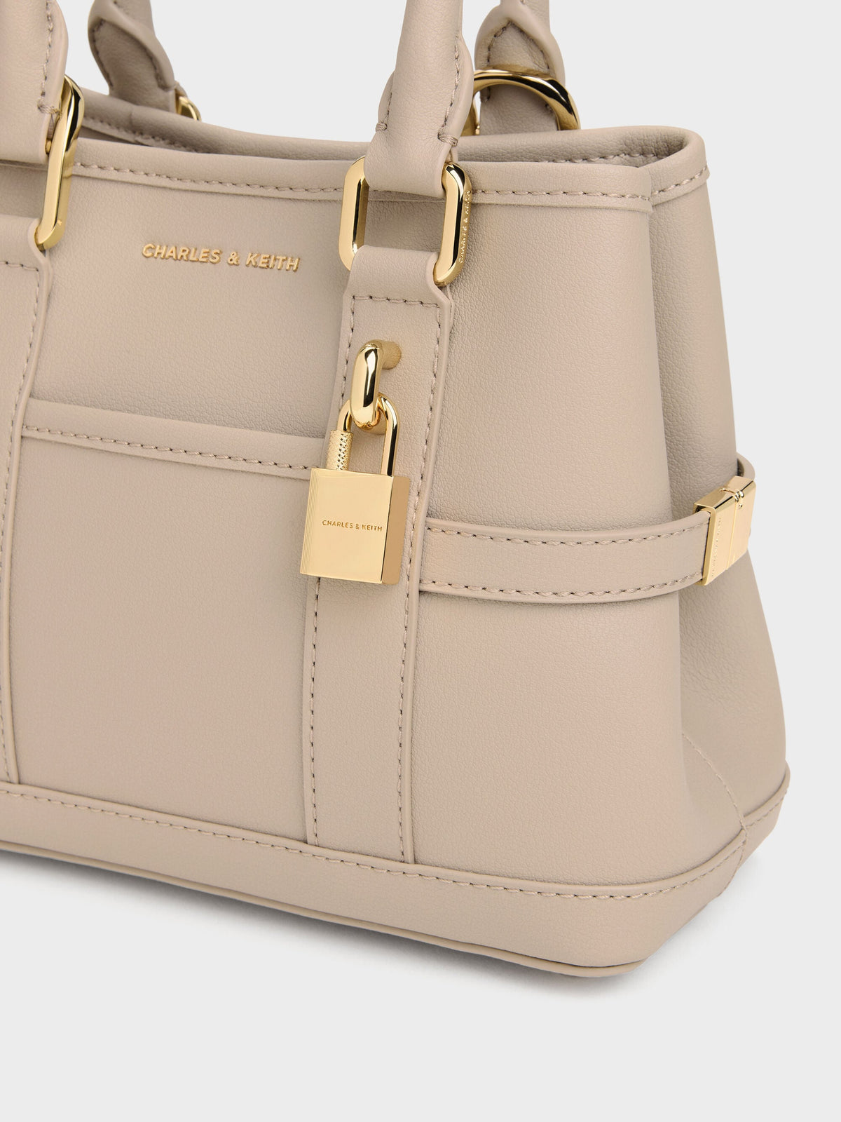 Mini Scottie Tote Bag - Taupe | CHARLES & KEITH